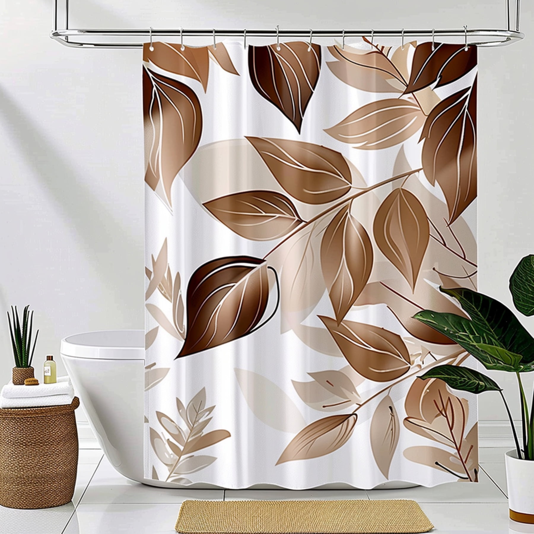 Brown And Beige Shower Curtains