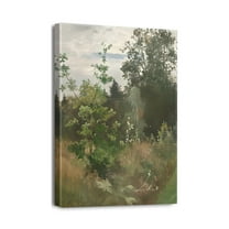 Nature-Inspired Décor12x16 Inch Vintage Canvas Wall Art Room Decor, Wilderness Landscape Painting Prints for Bedroom, Living Room, Office, and Chic Bathroom Décor