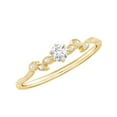 thumbnail image 1 of Rosec Jewels Nature Inspired Diamond Promising Ring for Women - 5 MM - EF-VS Quality, 14K Yellow Gold, US 6.50, 1 of 8