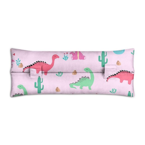 Nature Inspired Dinosaur Seatbelt Pillow - Post Surgery Recovery Cushion - Earthy & Comfortable Dino Print