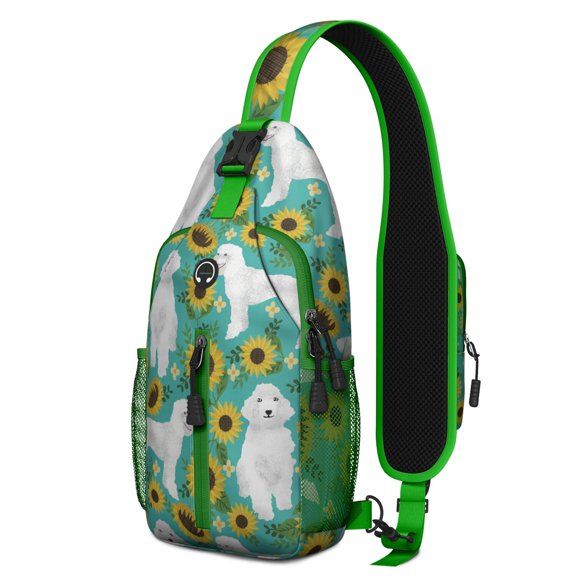 Nature-Inspired Frog and Plant Pattern Hiking Daypack – Breathable Back, Adjustable Strap, Durable Stitching – Artistic Green Frog and Mushroom Print