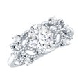 thumbnail image 1 of Nature Inspired Lab Diamond Engagement Ring - EF-VS Quality Certified - 1 Carat - with Jewelry Box, 14K White Gold, US 10.00, 1 of 8