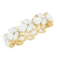 thumbnail image 1 of Rosec Jewels - Moissanite Full Eternity Ring for Women - Leaf Inspired Ring (D-VS1 Quality Certified) - with Jewelry Box, 10K Yellow Gold, US 11.00, 1 of 9