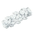 thumbnail image 1 of Rosec Jewels - Moissanite Full Eternity Ring for Women - Leaf Inspired Ring (D-VS1 Quality Certified) - with Jewelry Box, 925 Sterling Silver, US 7.50, 1 of 9