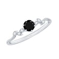 thumbnail image 1 of Rosec Jewels Nature Inspired Black Onyx Promise Ring for Women - AAA Quality - Real Black Onyx Diamond Ring - with Jewelry Box, 925 Sterling Silver, US 4.00, 1 of 9