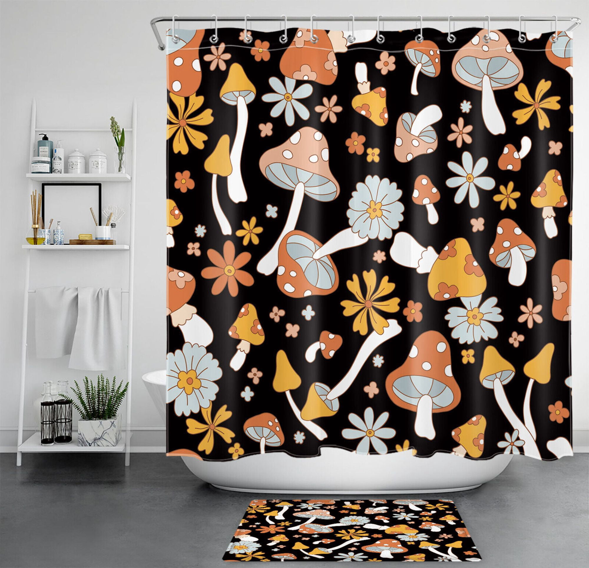 Nature-Inspired Mushroom Shower Curtain - Captivating Botanical ...