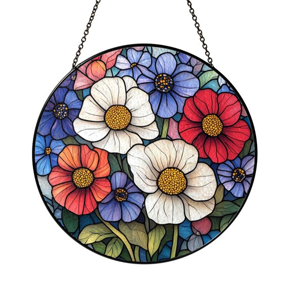 Nature Inspired Rabbit Stained Glass Window Decor