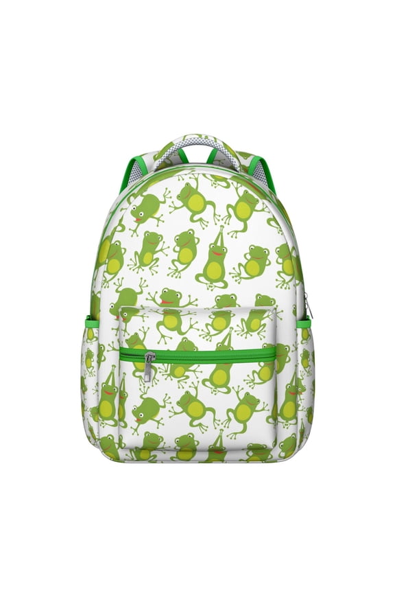 Nature Inspired Student Backpack with Mushroom and Flower Pattern Waterproof Scratch-Resistant Composite Oxford Cloth, Comfortable Adjustable Straps, Perfect for Student and Forest Lovers
