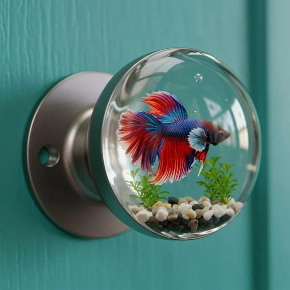 Nature-Inspired Transparent Doorknob Unique Decorative Door Handle, 2025 Animals Doorknob Design, Crystal Glass Knob for Interior Doors, Animal Protector Nature-Inspired Artistic Doorknob for Bedroom