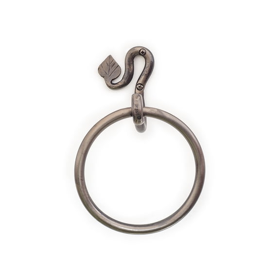 Nature Inspired Wall Mounted Forged Iron Towel Ring