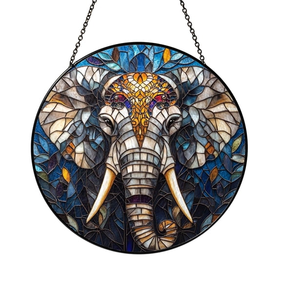Nature Inspired Wildlife Stained Glass Window Decor – Artistic Panel