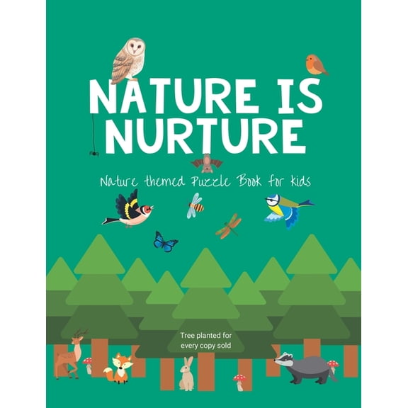 Nature is nurture: Nature themed Puzzle Book for kids, (Paperback)