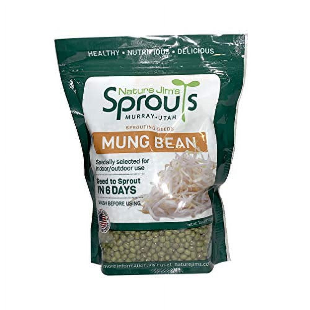 Nature Jims Mung Bean Sprout Seeds 16Oz Sprouting Seeds Premium