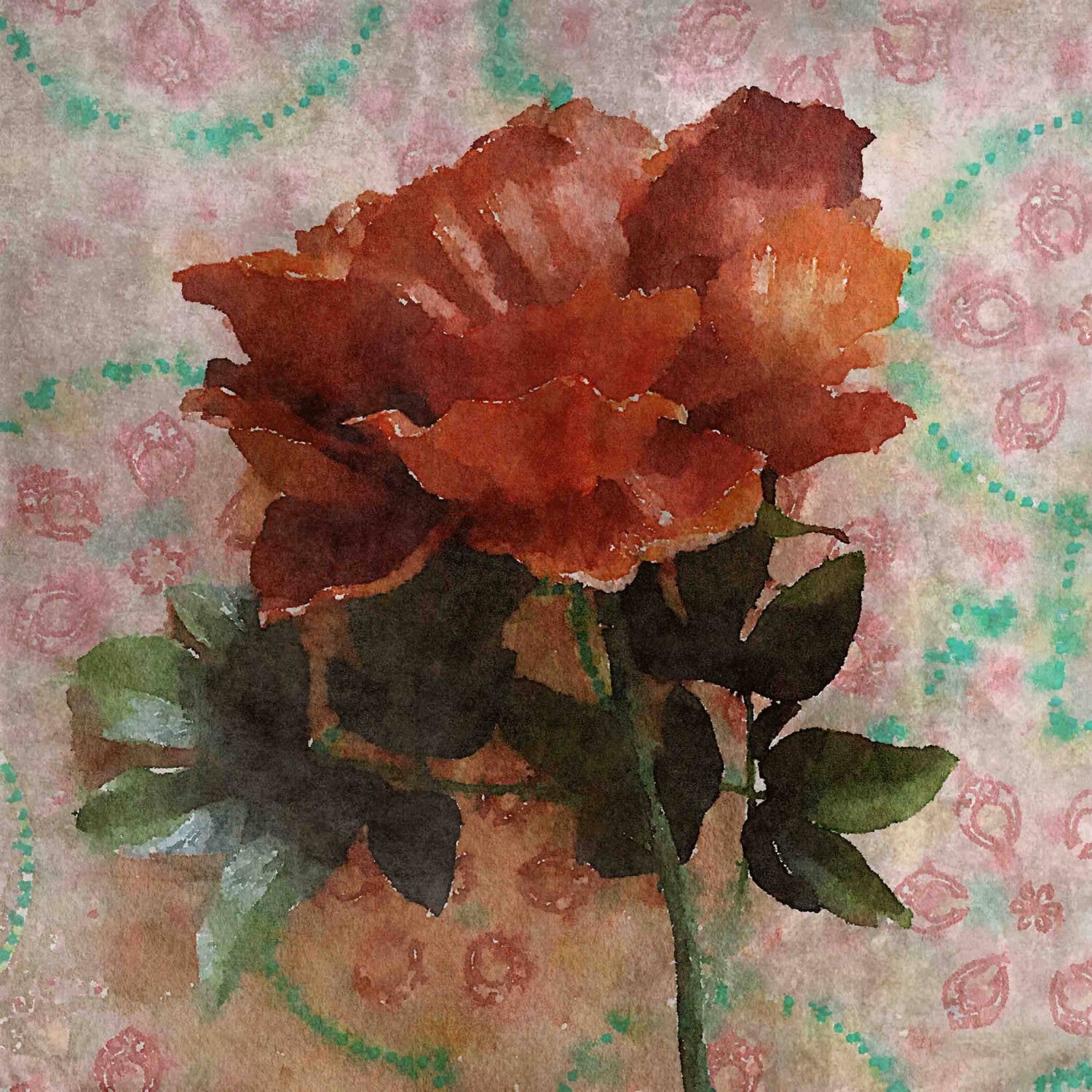 "Nature Kiss" Painting Print on Wrapped Canvas