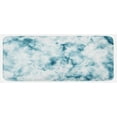 thumbnail image 1 of Nature Kitchen Mat, Fluffy Cloud Skyline Like Marble Motif Grunge and Retro Features Art Image Print, Plush Decorative Kitchen Mat with Non Slip Backing, 47" X 19", Turquoise, by Ambesonne, 1 of 1