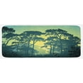 thumbnail image 1 of Nature Kitchen Mat, Mist Forest Scenery with Tree Tops at Sunset Woodland Rural Landscape, Plush Decorative Kitchen Mat with Non Slip Backing, 47" X 19", Hunter and Green, by Ambesonne, 1 of 1