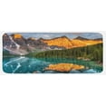 thumbnail image 1 of Nature Kitchen Mat, Moraine Lake Canadian Mountain Range with Creek Pine Forest Mother Earth Scenery, Plush Decorative Kitchen Mat with Non Slip Backing, 47" X 19", Multicolor, by Ambesonne, 1 of 1