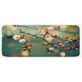 thumbnail image 1 of Nature Kitchen Mat, Spring Themed Floral Flowering Japanese Cherry Sakura Photo, Plush Decorative Kitchen Mat with Non Slip Backing, 47" X 19", Forest Green Pale Pink, by Ambesonne, 1 of 1