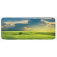 thumbnail image 1 of Nature Kitchen Mat, Summer Landscape with the Grass Road Cloudscape and Rural Novelty View Image Print, Plush Decorative Kitchen Mat with Non Slip Backing, 47" X 19", Blue Green, by Ambesonne, 1 of 1