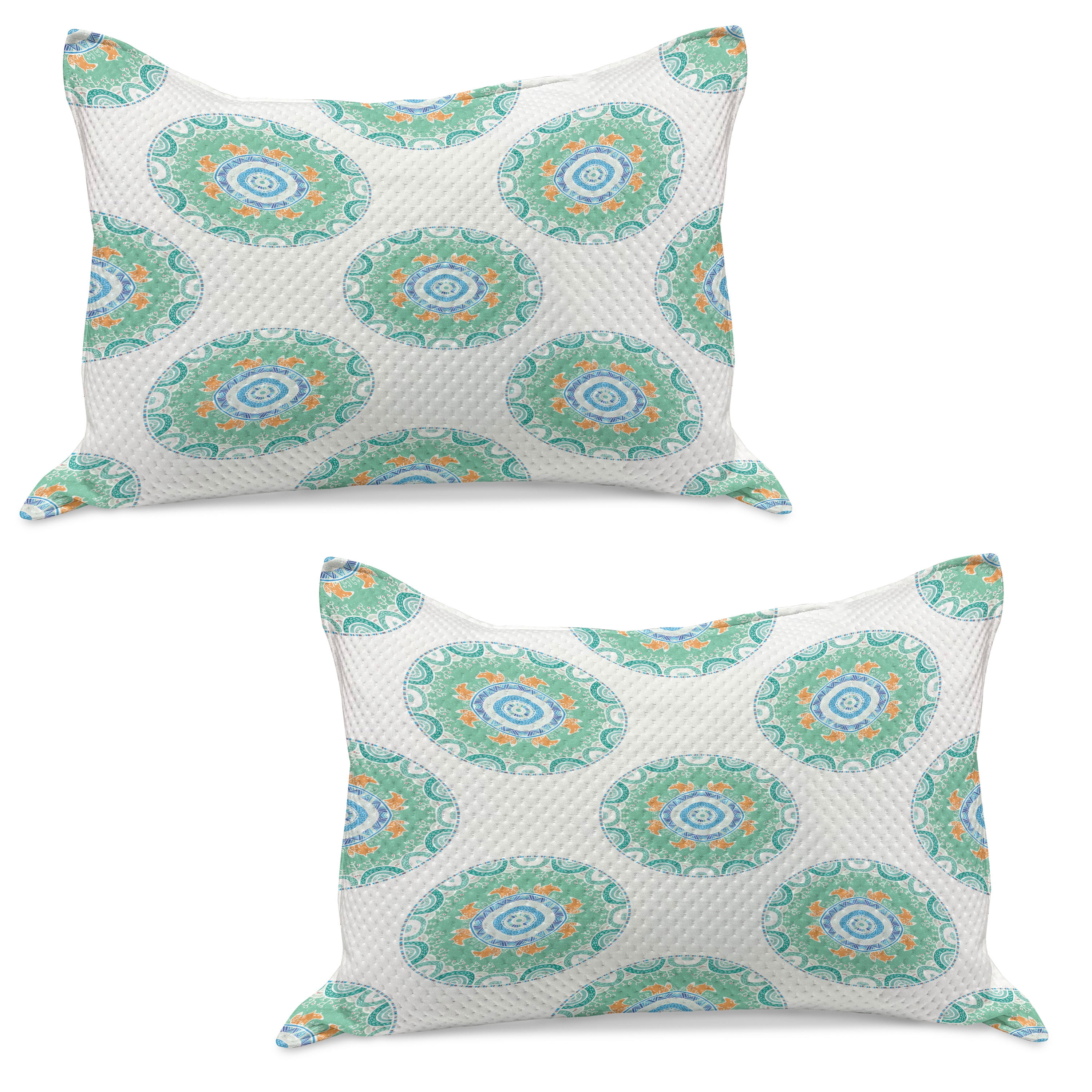 Nature Knitted Quilt Pillowcover Set of 2, Foxes in theest in Round ...