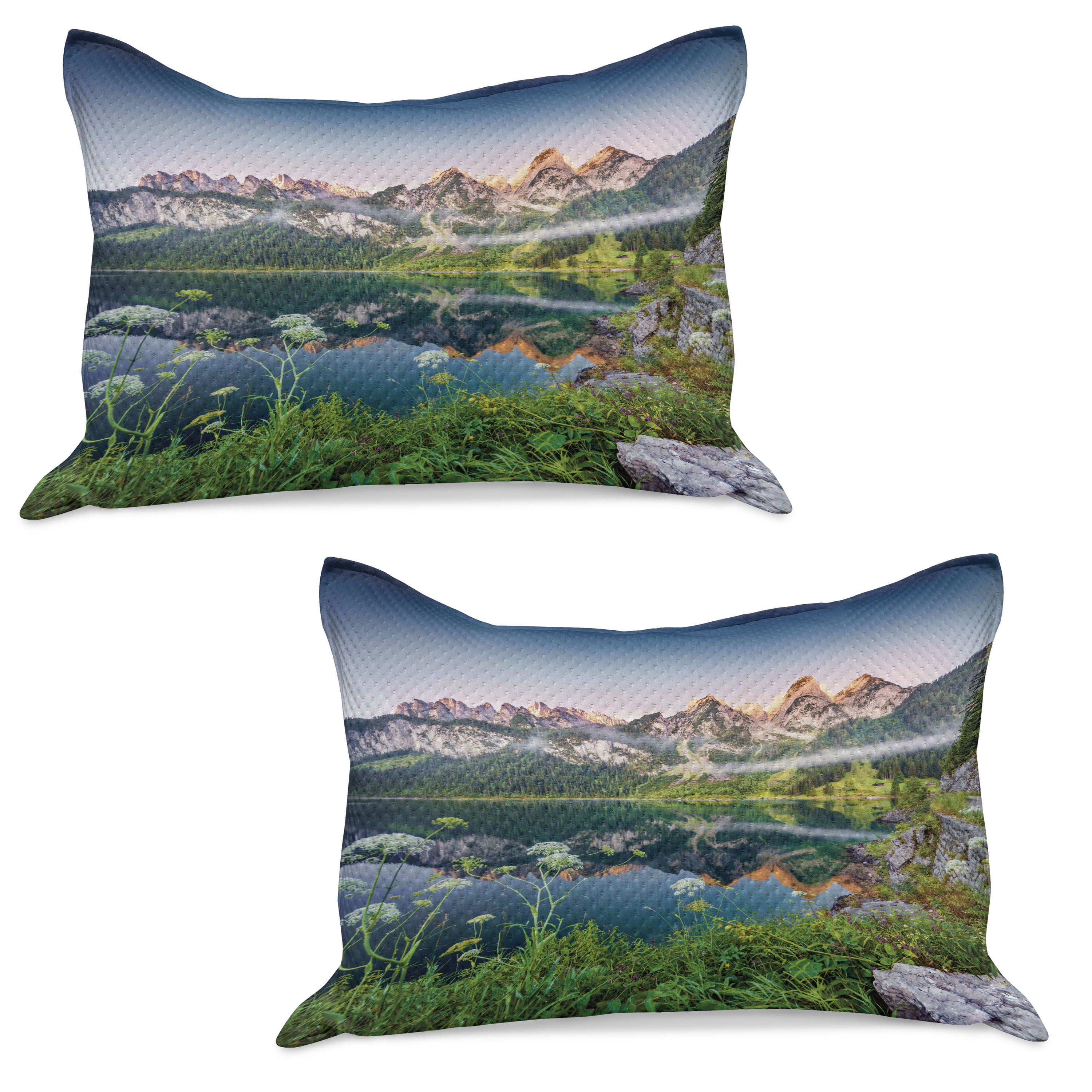 3D Mountain View Lake 082 Bed Pillowcases Quilt main image 1