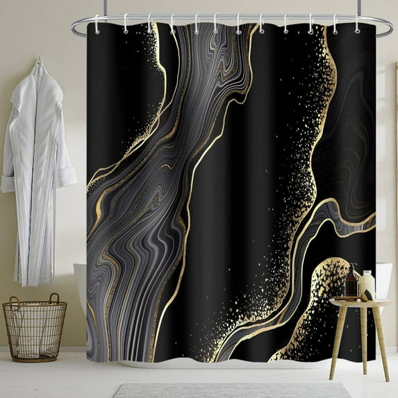 Nature Landscape Shower Curtain Summer Forest River Jungle Waterfall Lake Window Scenery Shower Curtains Decorative for Bathroom Waterproof Fabric Shower Curtain with Hooks 48x72 Inches