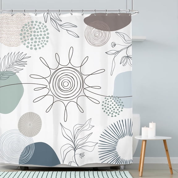 Nature Landscape Shower Curtain Waterfall 72Wx72L Inch Jungle Rainforest Water Scene Mountain Cave Scenic Woodland Tree Lake Green Spa Zen Art Cloth Fabric Men Bathroom Decor Set with 12 Hooks