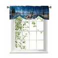 thumbnail image 1 of Nature Landscape Tie Up Valances Curtain, Adjustable Kitchen Lake Stone Forest Sky Snow Mountain Valances for Windows Decor, Rod Pocket Short Curtains Set for Bedroom/Bathroom, 60"x18", 1 of 8