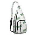 thumbnail image 1 of Nature Lovers Sling Backpack - Dragonfly Pattern Crossbody Bag, Small Shoulder Pack for Travel (Insect Theme, Multi-Pocket Organization), 1 of 4