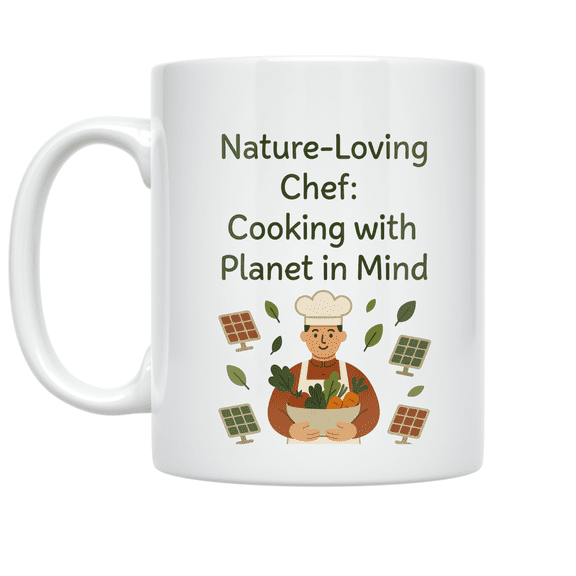 Nature-Loving Chef: Cooking with Planet in Mind - Sustainable Food Enthusiast - 11 oz Ceramic Coffee Mug