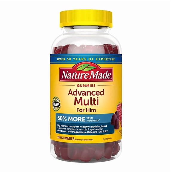 Nature Made Advanced Multi for Him Gummies, 195 ct.