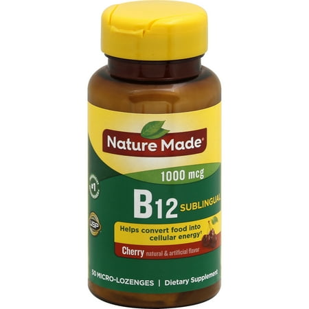 Nature Made B-12 1000 mcg Micro-Lozenges Cherry Flavor 50 ea