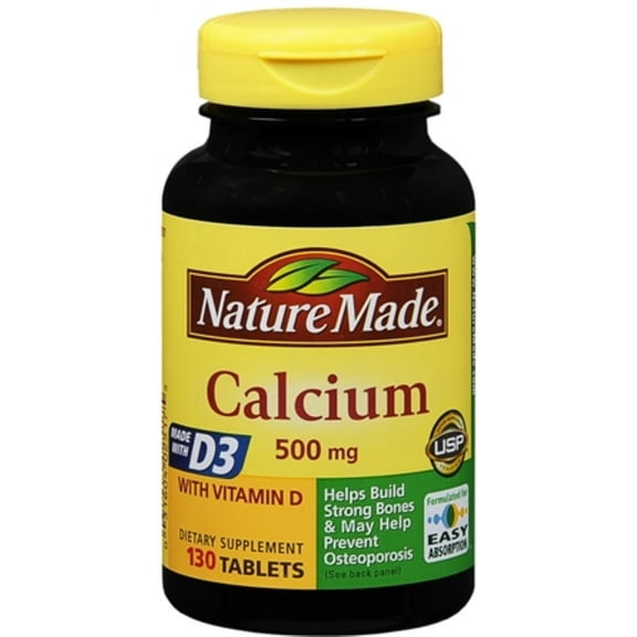Nature Made Calcium 500 mg Tablets 130 Tablets (Pack of 6)