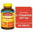 thumbnail image 1 of Nature Made Chewable L Theanine 200mg, Stress Relief Support, Chewable Tablets, 50 Count, 1 of 10