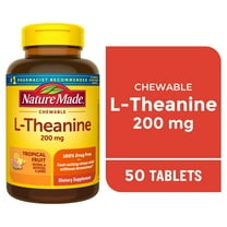 Nature Made Chewable L Theanine 200mg, Stress Relief Support, Chewable Tablets, 50 Count
