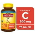 thumbnail image 1 of Nature Made Chewable Vitamin C 500 mg Tablets, Dietary Supplement, 70 Count, 1 of 11