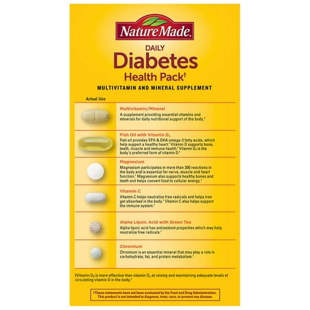 Nature Made Daily Diabetes Health Pack, 60 Packets