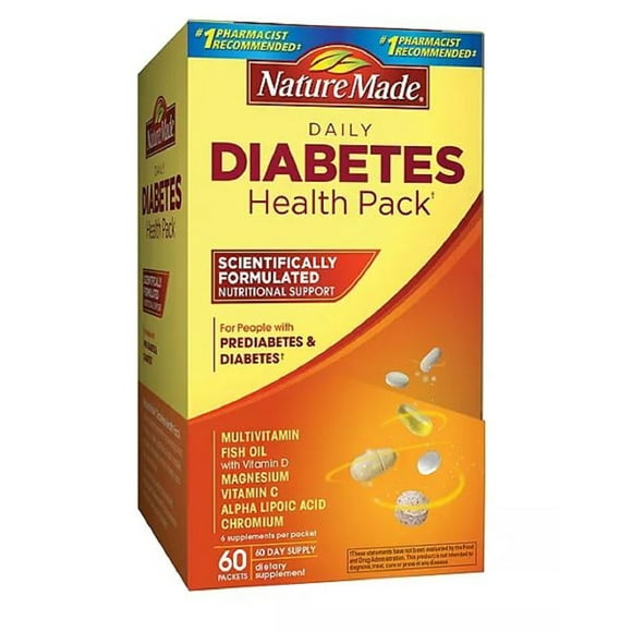 Nature Made Daily Diabetes Health Pack Dietary Supplement (60 pk.) AS