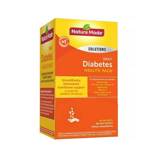 Nature Made Daily Diabetic Vitamin Support Dietary Supplement 60 Pk