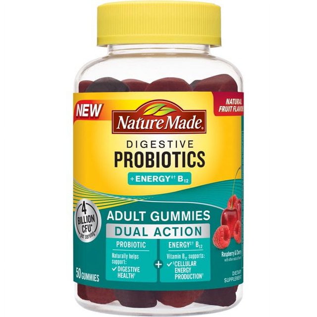 Nature Made Digestive Probiotics + Energy B12 Gummie 50 Gummies