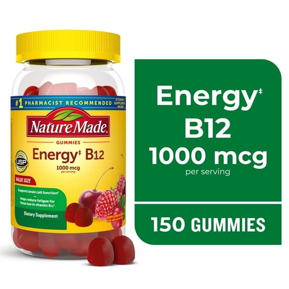 Nature Made Energy B12 1000 mcg per Serving Gummies, Dietary Supplement, 150 Count
