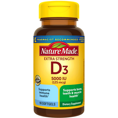 Nature Made Extra Strength D3 5,000 Iu (125 mcg) 90 Sgels