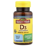 Nature Made Extra Strength D3 5,000 Iu 125 mcg 90 Sgels