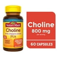thumbnail image 1 of Nature Made Extra Strength Dosage Choline Supplement 800 Mg, Brain Support, 60 Capsules, 1 of 9