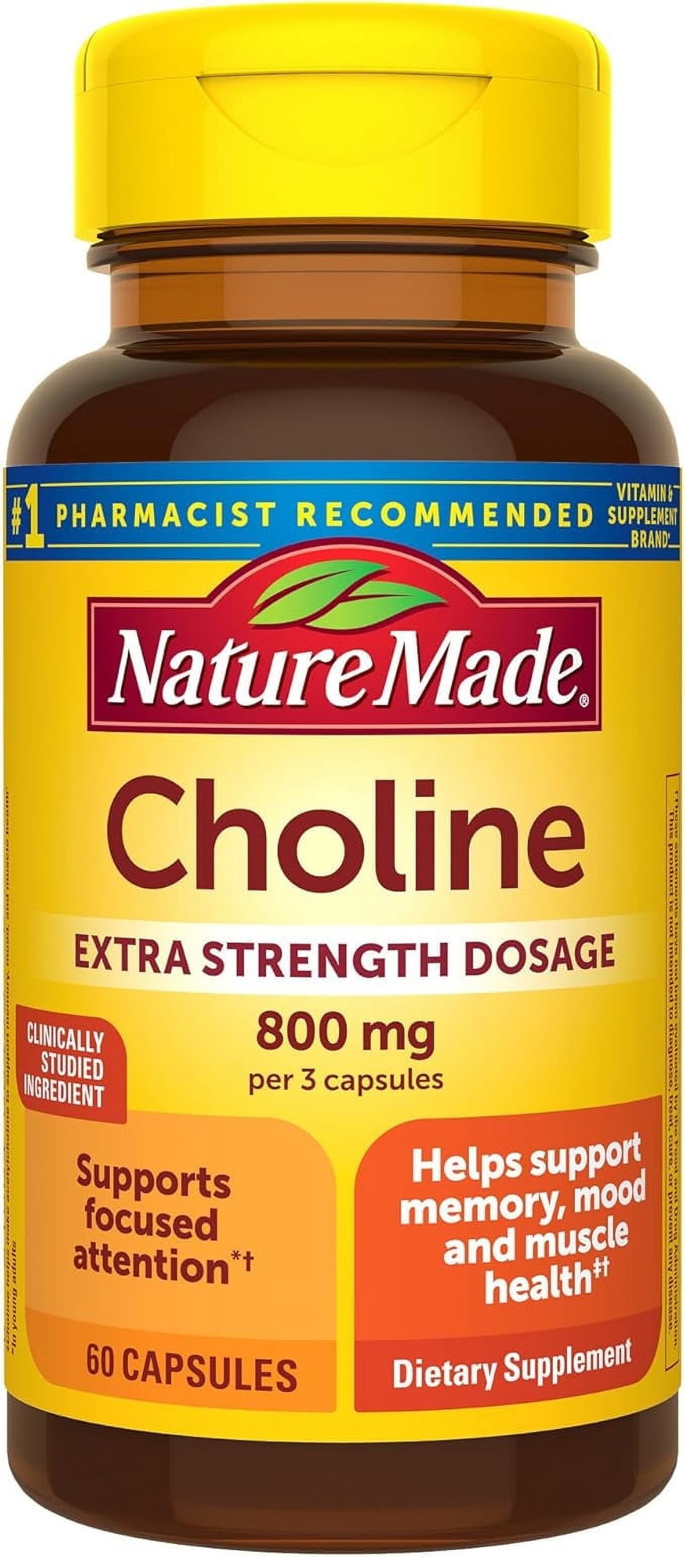 Nature Made Choline 60c | Herbal teas for health food stores - Walmart ...