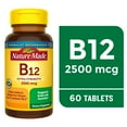thumbnail image 1 of Nature Made Extra Strength Vitamin B12 2500 mcg Tablets, for Energy Metabolism Support, 60 Ct, 1 of 9