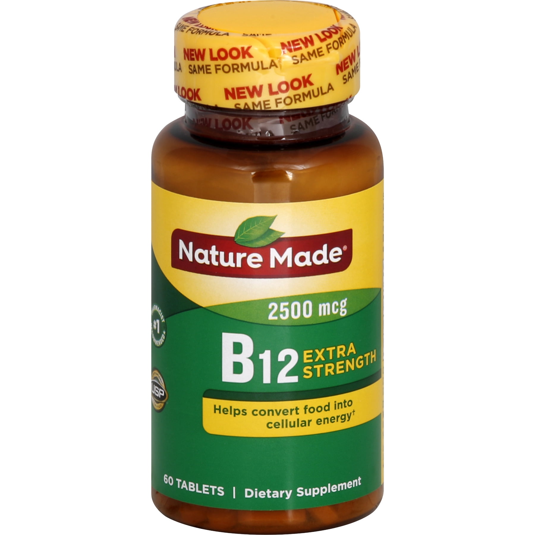 Nature Made Extra Strength Vitamin B12 2500 mcg Tablets, 60 Count