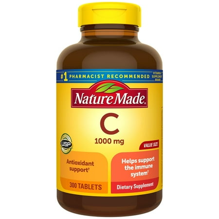 Nature Made Extra Strength Vitamin C 1000 mg Tablets, Dietary Supplement, 300 Count