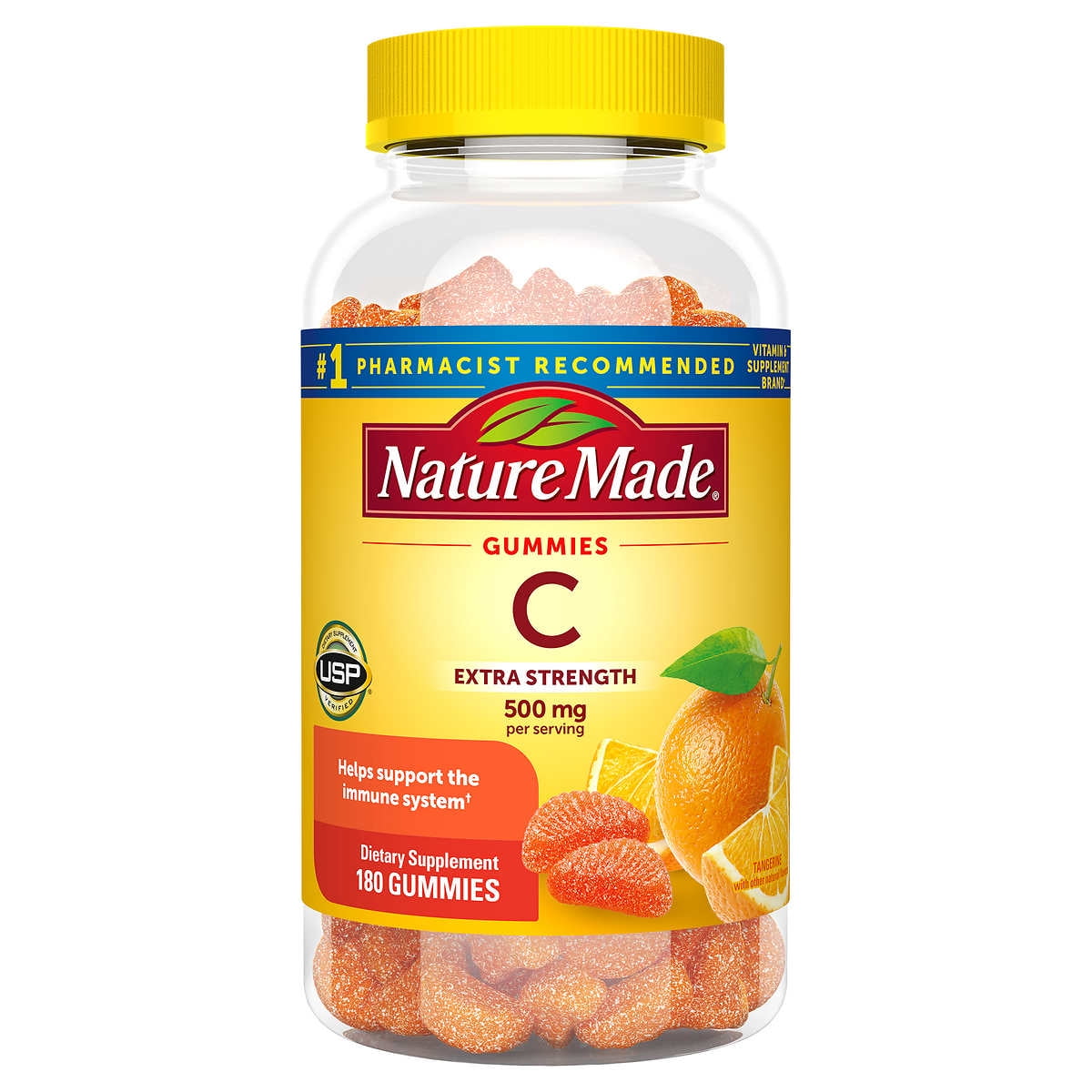 Nature Made Extra Strength Vitamin C 500mg, 180 Adult Gummies