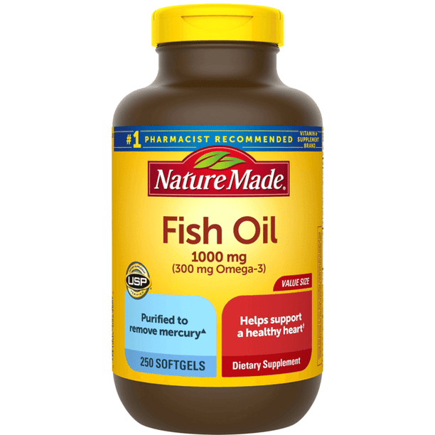 Nature Made Fish Oil 1,000 mg 250 Sgels Walmart Business Supplies